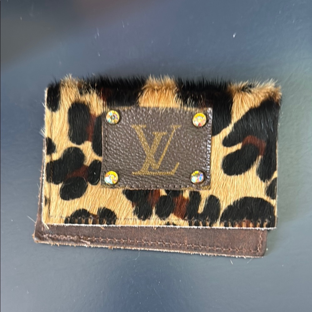 Upcycled Louis Vuitton Brown Monogram Key & Card Holder